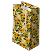ひまわり&ビーシリーズデザインセブンスモールギフトB スモールペーパーバッグ (裏面アングル)