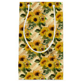 ひまわり&ビーシリーズデザインセブンスモールギフトB スモールペーパーバッグ (正面)