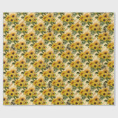 ひまわり&ビーシリーズデザインセブン ラッピングペーパー (フラット)