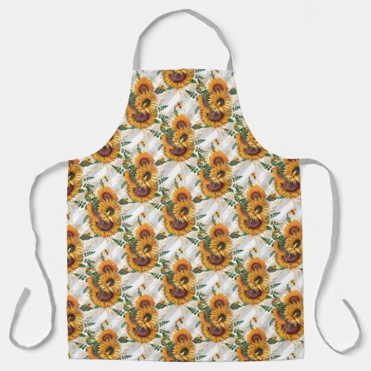 ひまわり・ビーシリーズデザイン12 エプロン (正面)
