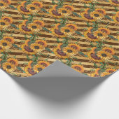 ひまわり・ビーシリーズデザイン12 ラッピングペーパー (角)