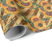 ひまわり・ビーシリーズデザイン12 ラッピングペーパー (ロールコーナー)