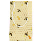 ひまわり&ビーシリーズデザイン4小ギフトバ スモールペーパーバッグ (正面)