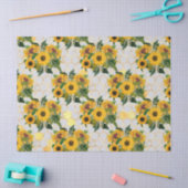 ひまわり&ビーシリーズデザイン4 薄葉紙 (クラフト)