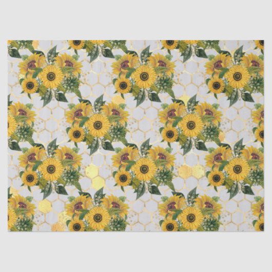 ひまわり&ビーシリーズデザイン4 薄葉紙 (正面)