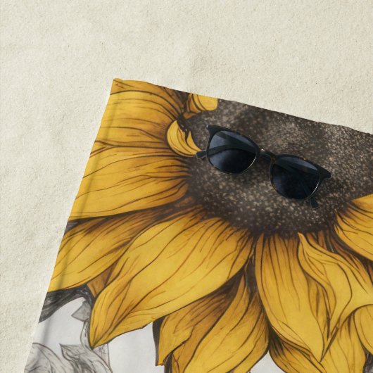 ひまわり ビーチタオル (インサイチュ)