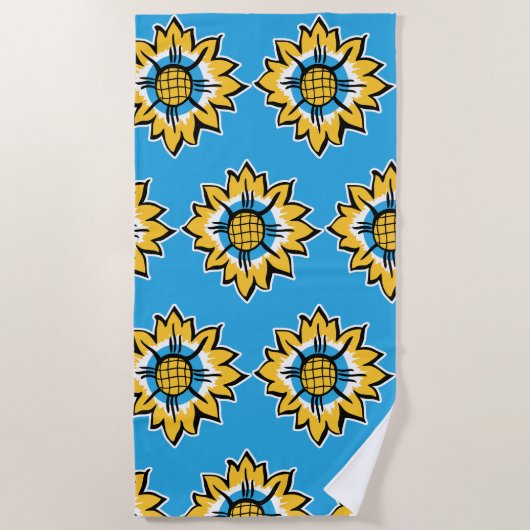 ひまわり ビーチタオル (正面)