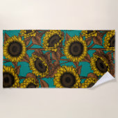 ひまわり ビーチタオル (正面)