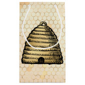 ひまわり・ビー系デザイン14 スモールペーパーバッグ (裏面)