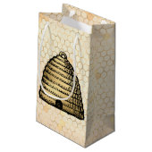 ひまわり・ビー系デザイン14 スモールペーパーバッグ (裏面アングル)