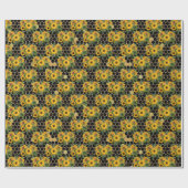 ひまわり・ビー系デザイン14 ラッピングペーパー (フラット)