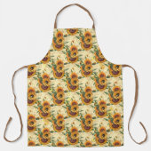 ひまわり・ビー系デザイン3 エプロン (正面)