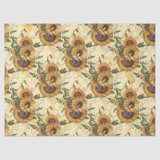 ひまわり・ビー系デザイン3 薄葉紙 (正面)