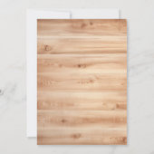 ひまわり フラワーのウッド ブライダルシャワー 招待状 (裏面)