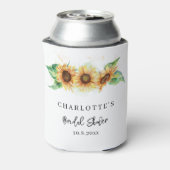 ひまわり フラワーデザイン オーダーメイド ブライダルシャワー 缶クーラー (缶裏面)