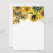 ひまわり フラワーデザイン 80歳の誕生日パーティー 招待状 (裏面)