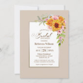 ひまわり フラワーブライダルシャワー 招待状 (正面)