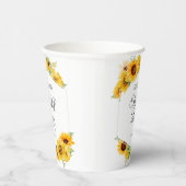 ひまわり フラワー アーチ 秋 ブライダル シャワー 紙コップ (右)