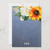 ひまわり フラワー＆ジーン 予定変更2 招待状 (裏面)