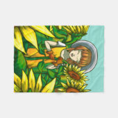 ひまわり フリースブランケット (正面(横))