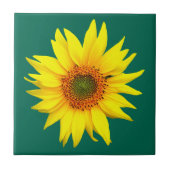 ひまわり(フローラエレガントウォールアート)エメラルドグリーン タイル (正面)