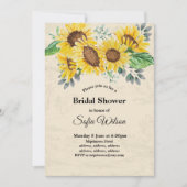 ひまわり、フローラブライダルシャワー、招待 招待状 (正面)