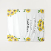 ひまわり ブライダルシャワーのウェルカムサイン 背景 タペストリー (正面(横))