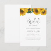 ひまわり ブライダルシャワーの招待状 招待状 (正面/裏面)