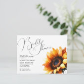 ひまわり ブライダルシャワーの招待状 案内ポストカード (スタンド正面)
