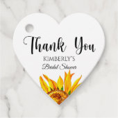 ひまわり ブライダルシャワー お土産タグ フェイバータグ (正面)