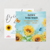 ひまわり ブライダルシャワー フラット インビテーション (正面/裏面)