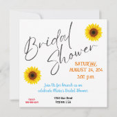 ひまわり ブライダルシャワー フラット インビテーション (裏面)