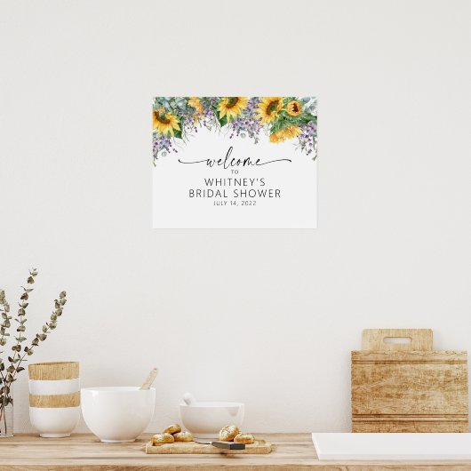 ひまわり ブライダルシャワー, ブライダルシャワーのウェルカムサイン ポスター (キッチン)
