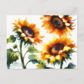 ひまわり ブライダルシャワー 招待状 (裏面)