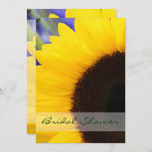 ひまわり ブライダルシャワー 招待状 (正面/裏面)
