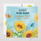 ひまわり ブライダル シャワー フラット インビテーション (正面/裏面)