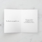 ひまわり ブラック ホワイト ポルカドット ウェディング サンクス サンキューカード (内部)