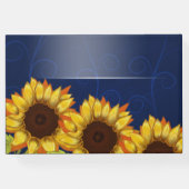 ひまわり/ブルー結婚のゲストブック ゲストブック (裏面)