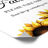 ひまわり ホワイト イエロー ポスター (角)