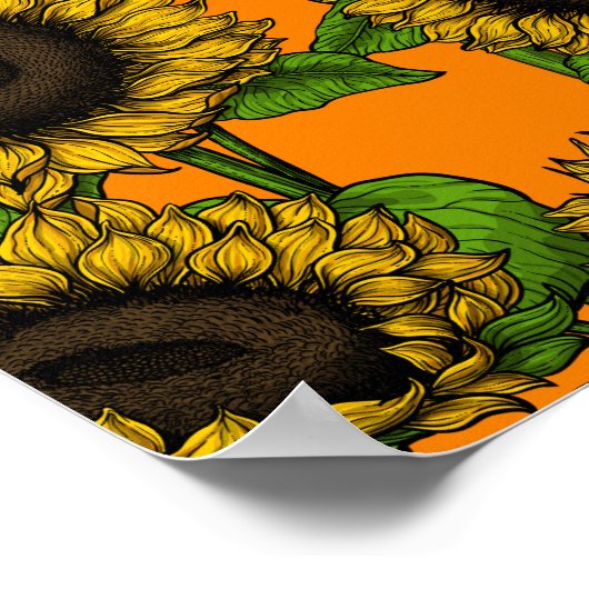 ひまわり ポスター (角)