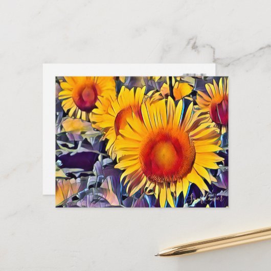 ひまわり ポストカード (正面/裏面インサイチュ)
