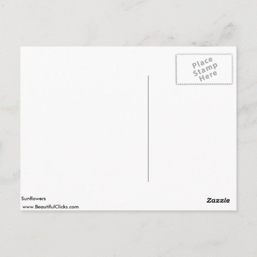 ひまわり ポストカード (裏面)