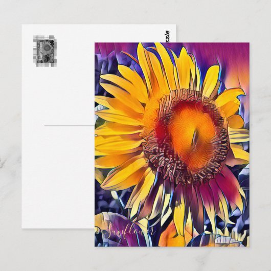 ひまわり ポストカード (正面/裏面)