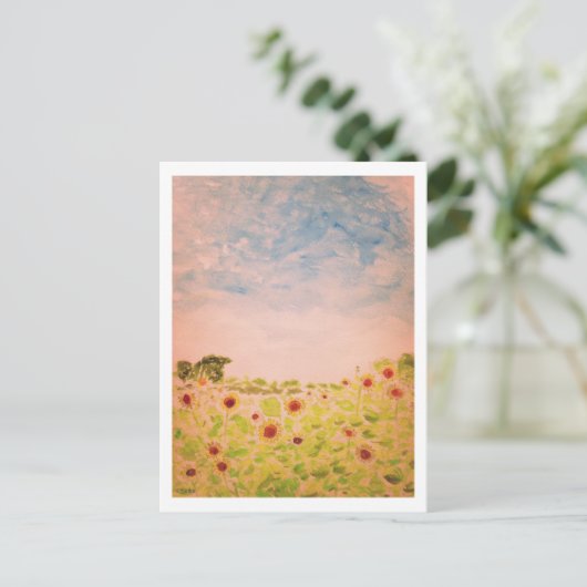 ひまわり ポストカード (スタンド正面)