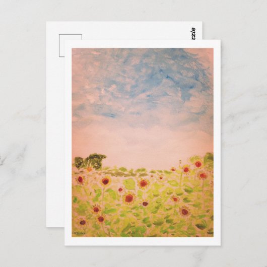 ひまわり ポストカード (正面/裏面)