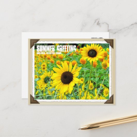 ひまわり ポストカード (正面/裏面インサイチュ)
