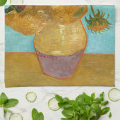 ひまわり、ポスト印象派の静物画 キッチンタオル (折り畳み)