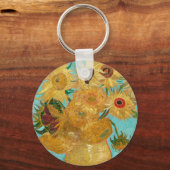 ひまわり、ポスト印象派の静物画 キーホルダー (裏面)