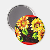 ひまわり マグネット (正面/裏面)