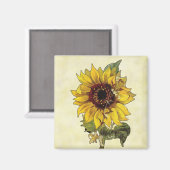 ひまわり マグネット (正面/裏面)